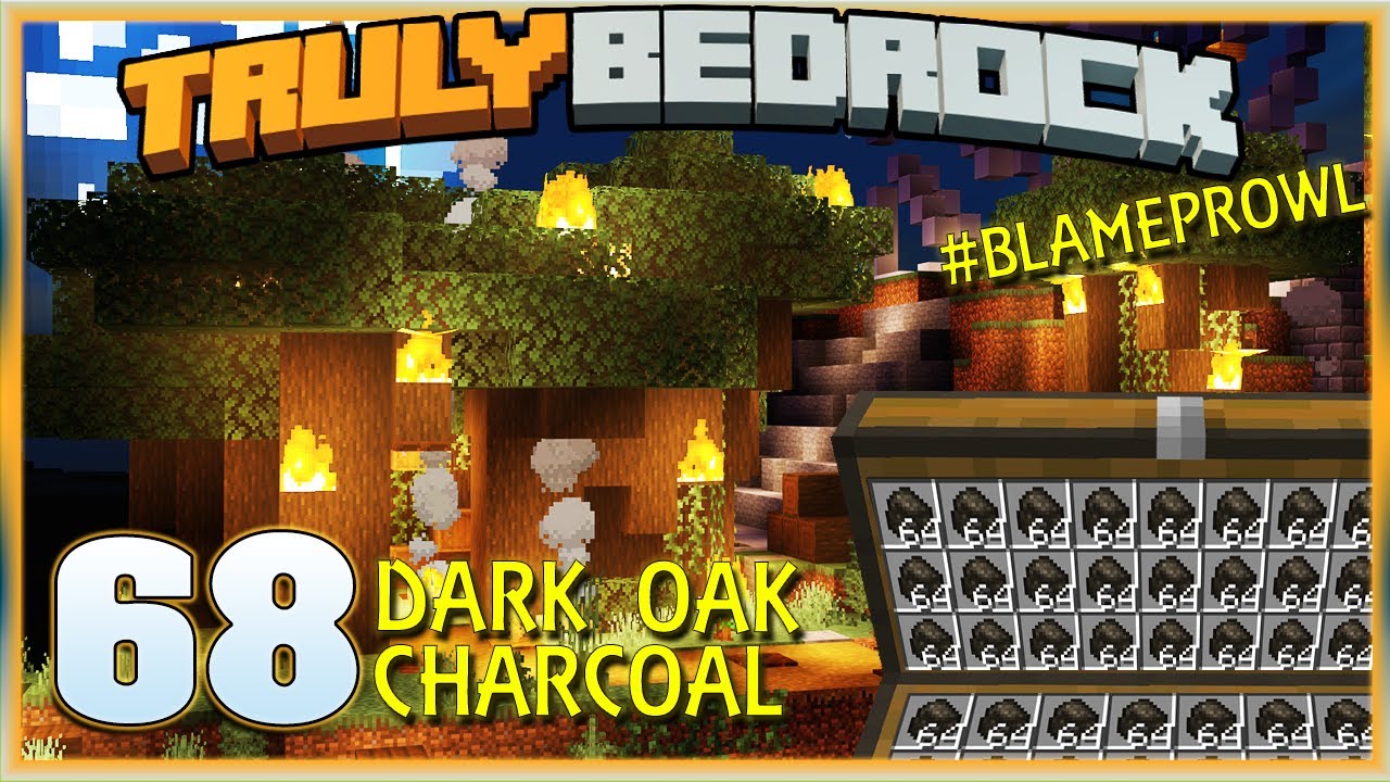 Truly Bedrock S1E68 Dark Oak Charcoal! Minecraft Bedrock Edition SMP