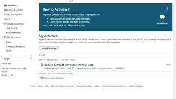 IBM Connections 4.0    Activity Overview