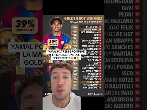 YAMAL POTREBBE ROMPERE LA MALEDIZIONE DEL GOLDEN BOY 😱❌🏆 #calcio #messi #yamal #BallondOr