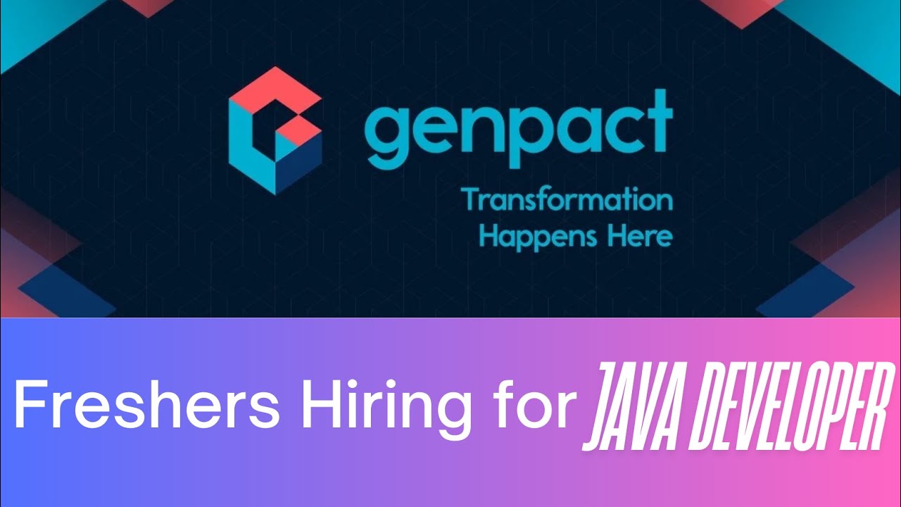 Genpact is Hiring | Lead Consultant - Java Developer - YouTube