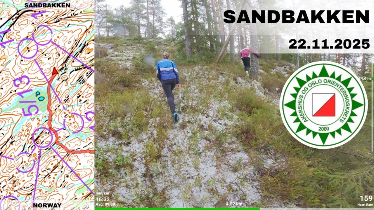 Headcam Orienteering: Sandbakken, Oslo, Norway.