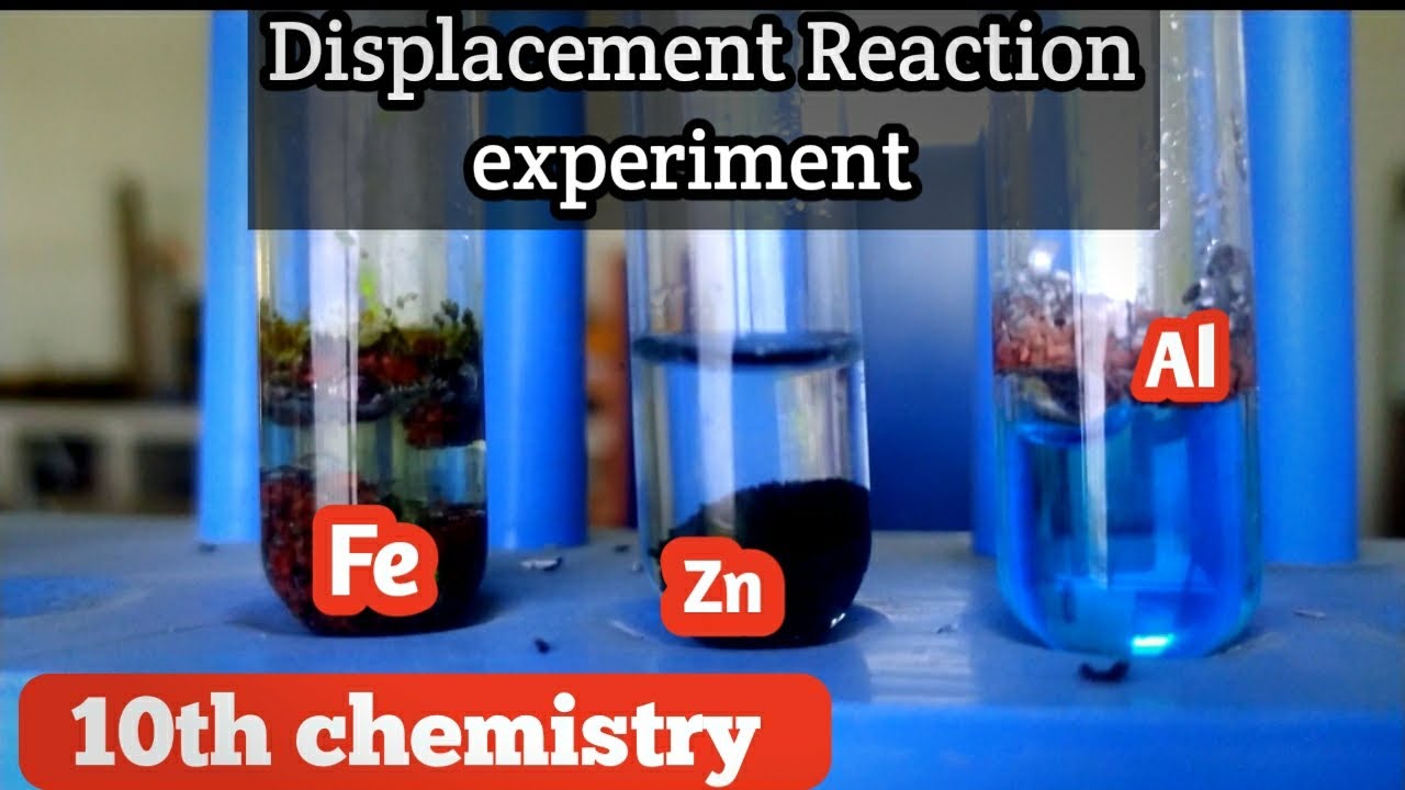 Experiment on displacement reaction of copper sulphate with iron