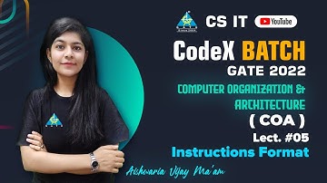#05 Instructions Format | Computer Organization & Architecture By Aishwaria Ma