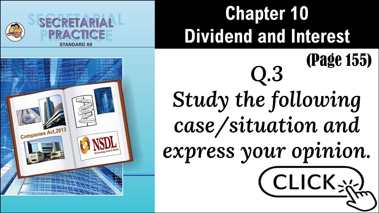 SYJC-SP, Digital Guide, Chapter 10 - Dividend and Interest, Page 155, Question 3