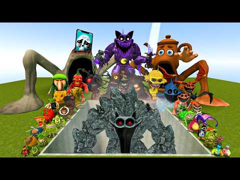AI Brainrot Memes vs  Bubba ElePhant Golem Poppy Play Time Bosses in Giant Pit – Gmod Chaos
