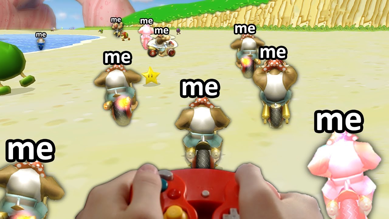 I Beat 10 Mario Kart Races at ONCE