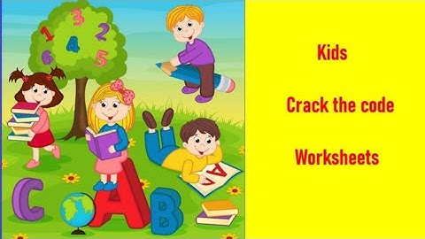 DIY worksheets || kindergarten || crack the code