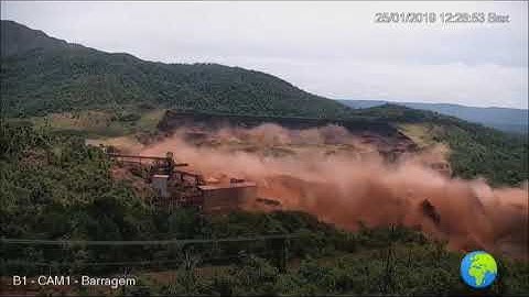 Brumadinho dam collapse footage Brazil
