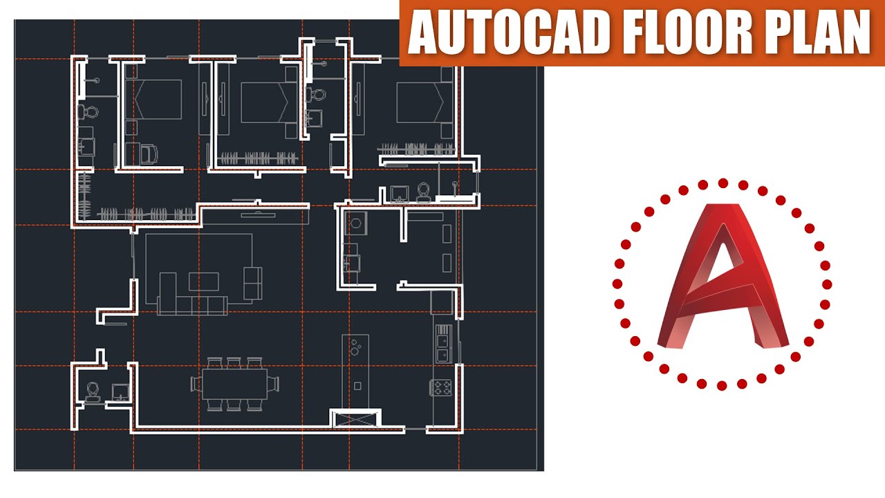 How to make simple house plan in AutoCAD 3BR5 - YouTube