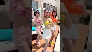 NMB48 上西怜 川上千尋 貞野遥香 ＃渚サイコー ＃ルンルンダンス ＃水着