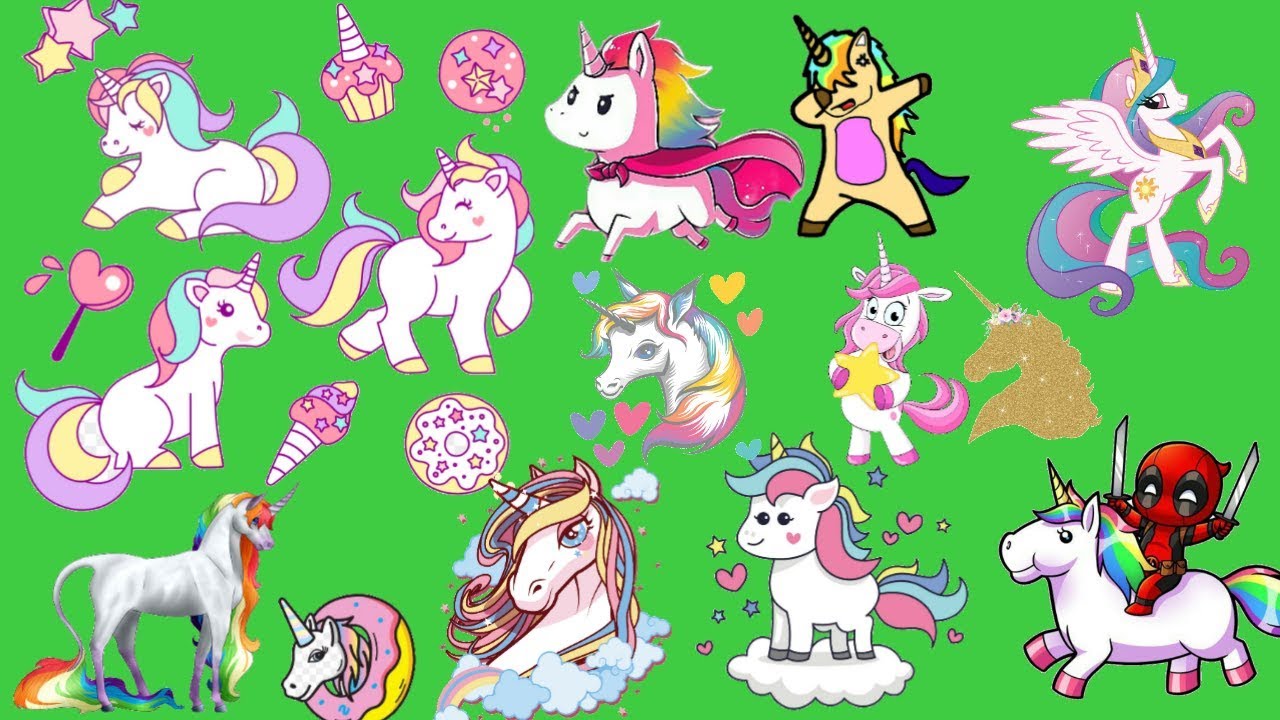 Green screen unicorn YouTube