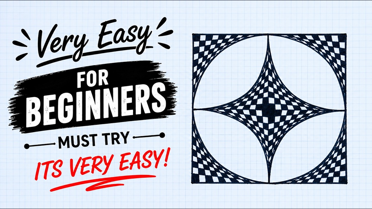 How to Draw an Easy 3D Geometric Pattern on Graph Paper | October Art ...