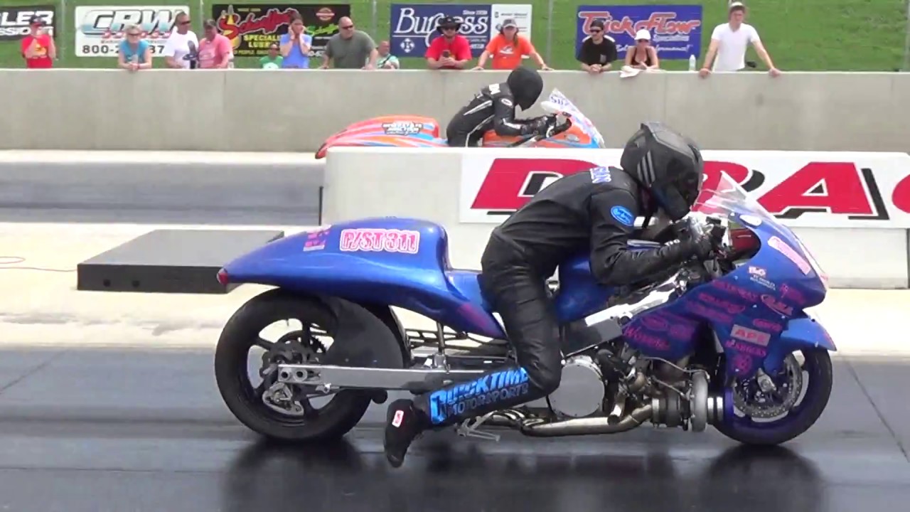 7 second motorcycles race the full quarter mile at Ohio Dragway 42