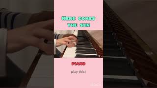 Here Comes The Sun guitar vs piano cover shorts pianocover