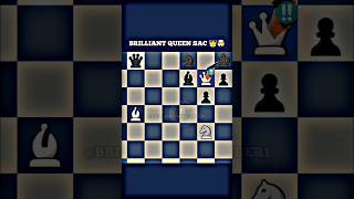 Brilliant Queen Sac 👑🤯 #chess #brilliantmove