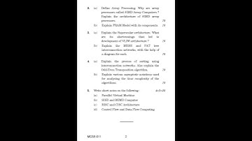 MCSE - 011    December 2022 Question Paper