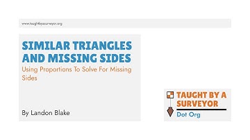 Similar Triangles And Solving For Missing Triangle Sides