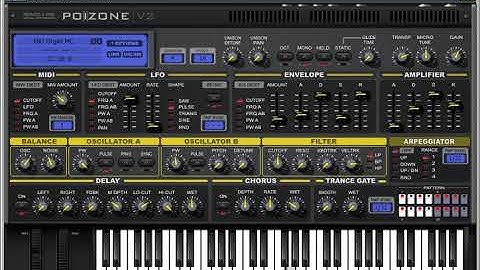 Poizone VST synthesizer (Image-Line) - Preview of 256 sound patches