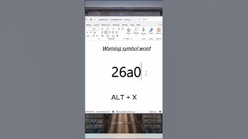 MS WORD WARNING Symbol ⚠️