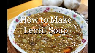 How to make lentil soup in a pressure cooker