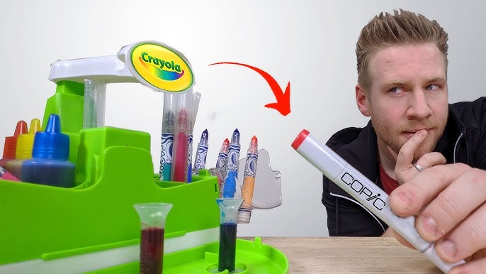 Cute Crayola Clicks Retractable Marker Craft with Paper Trees and hole