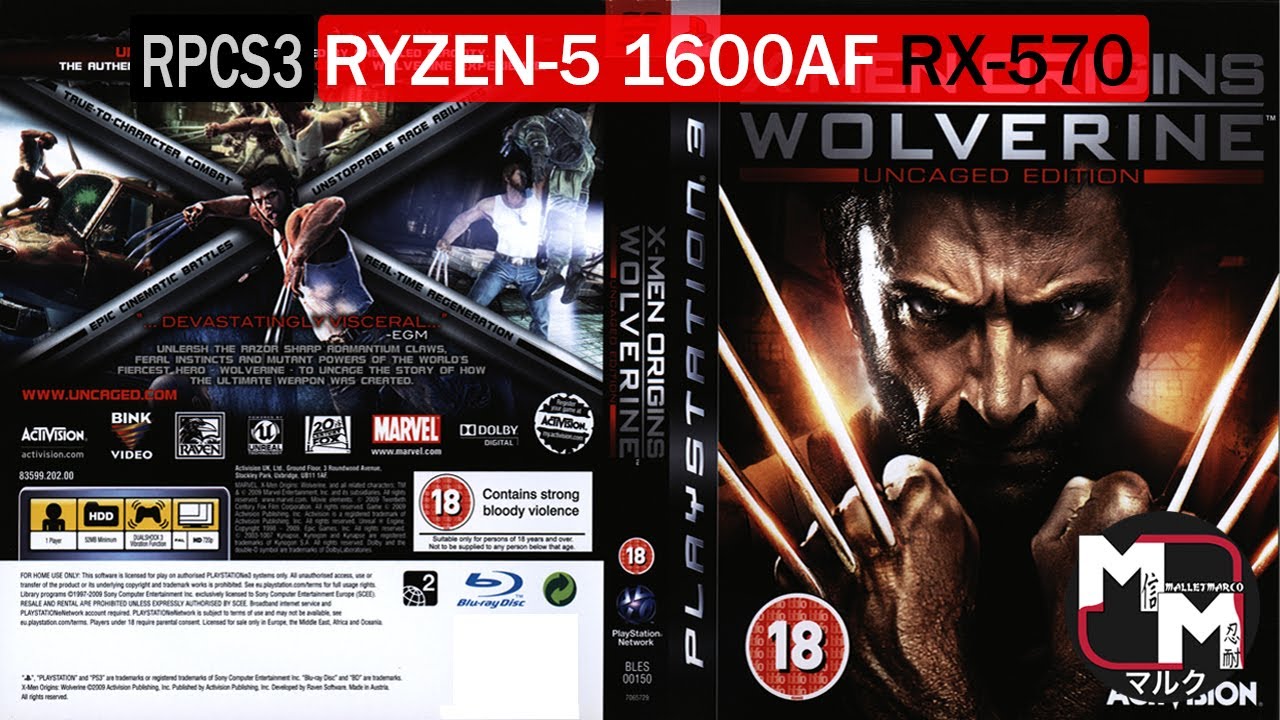 RPCS3 X Men Origins Wolverine PLAYABLE 1080p PS3 RX 570 RYZEN 5 1600 AF 🎮 YouTube