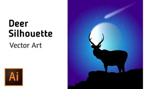 Deer Silhouette | Vector Art