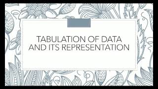 Tabulation Part 2