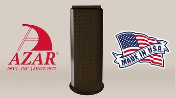 Azar Displays 700508 revolving Spinner Pegboard Unboxing Video