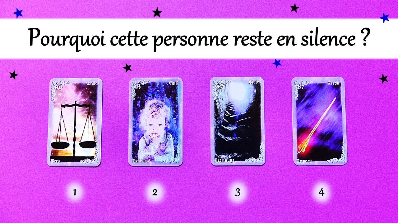Pourquoi cette personne reste en silence actuellement ? - Tirage à 4 choix⚖️🧒🏼🪜🏹