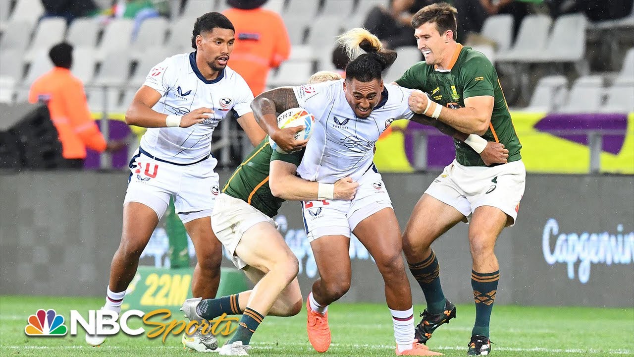 HSBC World Rugby Sevens USA defeats South Africa 22-14 for mens bronze medal NBC Sports
