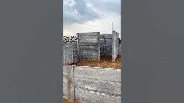 Small Farm house and 5feet height precast Boundary wall #precast #boundarywall