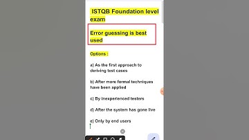 ISTQB Foundation Level Question 8 with Answer