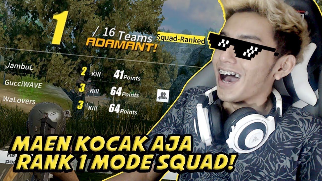 KOCAK MOMENTS! RANK #1 SQUAD MODE! - Rules of Survival Indonesia