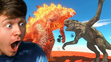 DINOSAURS vs GODZILLA KAIJU in ARBS! - Animal Revolt Battle Simulator