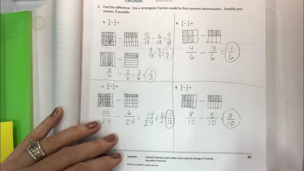 Eureka math grade 5 module 3 lesson 5 homework - YouTube