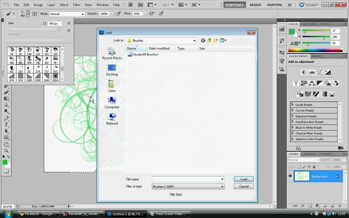 Add brushes to Adobe CS5 YouTube