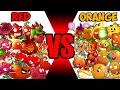 All Plants ORANGE Vs RED Who Will Win Pvz 2 Team Plant Vs Team Plant 