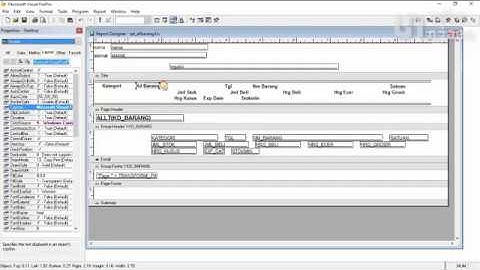 Sistem kasir Fox pro part 3 Membuat report yang diperlukan sistem kasir