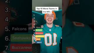 Top 10 Worst Teams in the NFL #shorts #nfl #nflfootball #sports #rankings #worstteam screenshot 5