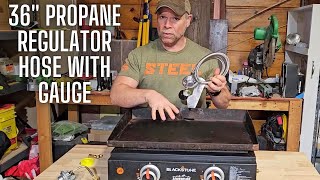 36" Propane Regulator Hose with Gauge |