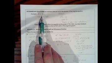 Solving Radical Equations and Inequalities   Day 1 Video Notes