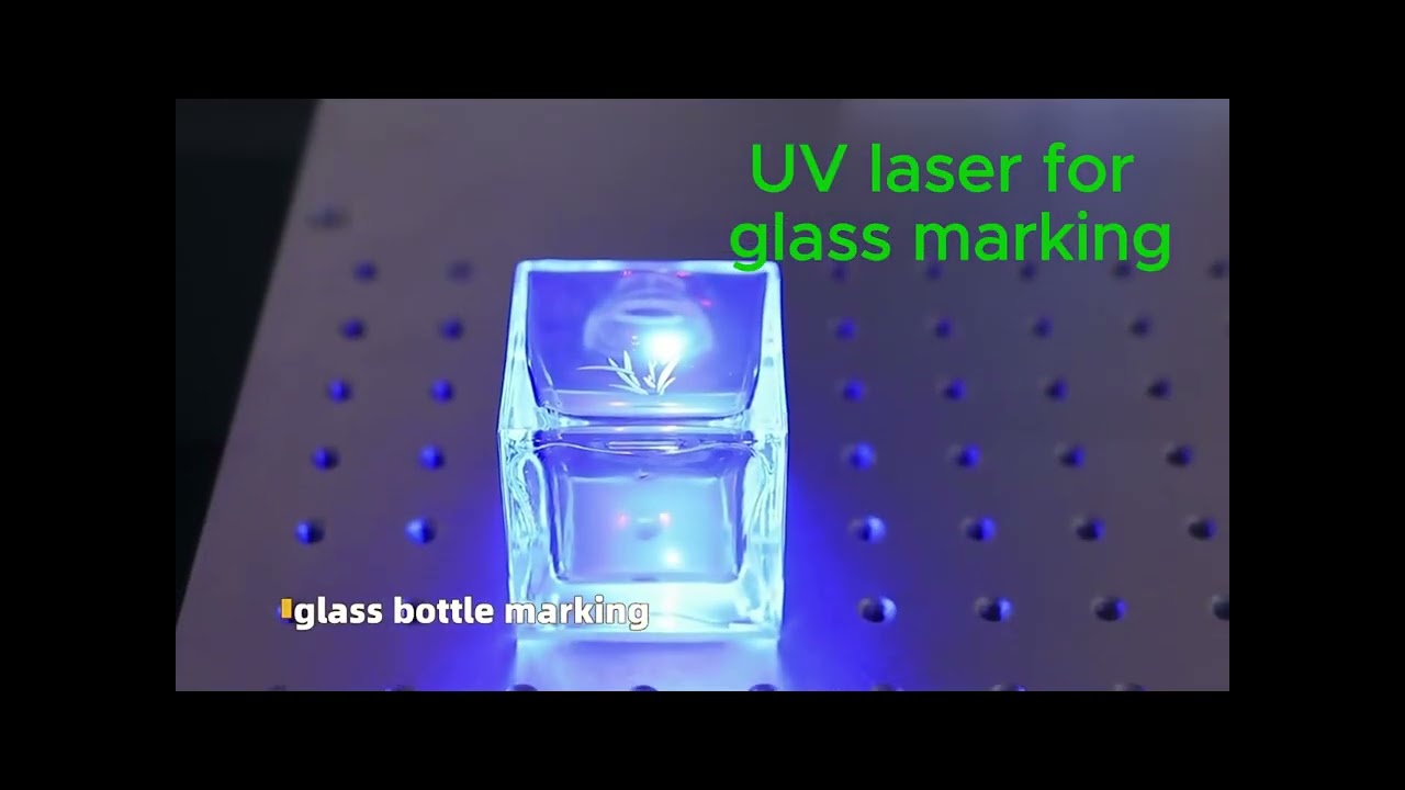 5 watt UV laser plastic glass marking machine with water cooler and 70x70mm lens