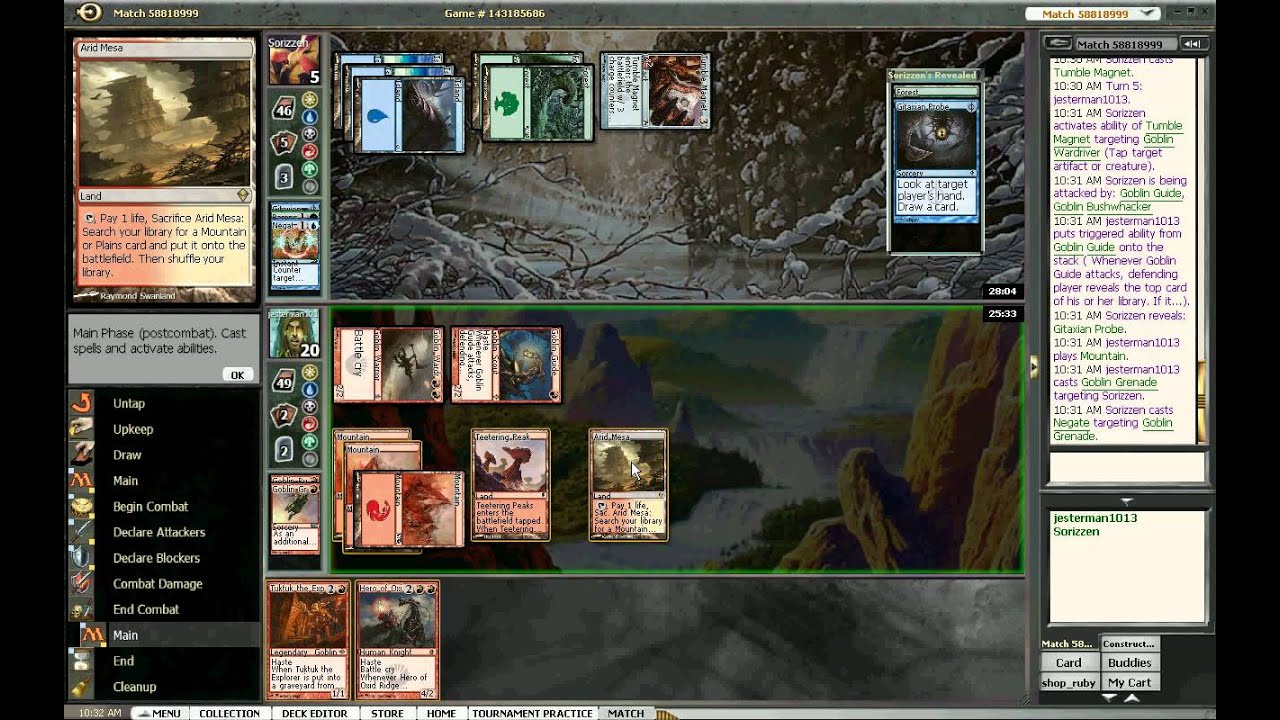 Goblins Vs. UG Aggro-Control Game 1