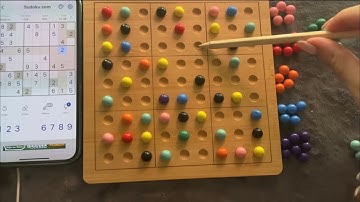 ASMR - Wooden Colored Sudoku - Clicky Whispers