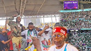 Naira Marley Live In APC Rally As He Shut Down 88k Capacity Concert At Teslim Balogun.