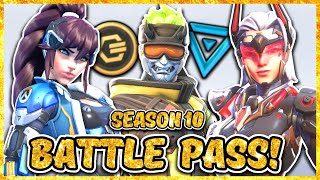OVERWATCH 2 SEASON 10 BATTLE PASS SKINS AND ITEMS
