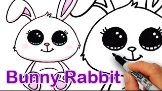 How to Draw a Cute Bunny Rabbit Easy - YouTube