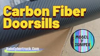 Carbon Fiber Door Sill Protectors for Model Y Juniper