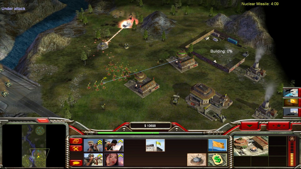 Command & Conquer Generals Zero Hour - Zero Hour Si0r Vs Medium Army CPU - Killing Fields
